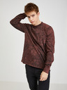 Diesel Tricou cu mânecă lungă cu model burgundy Diesel pentru bărbați