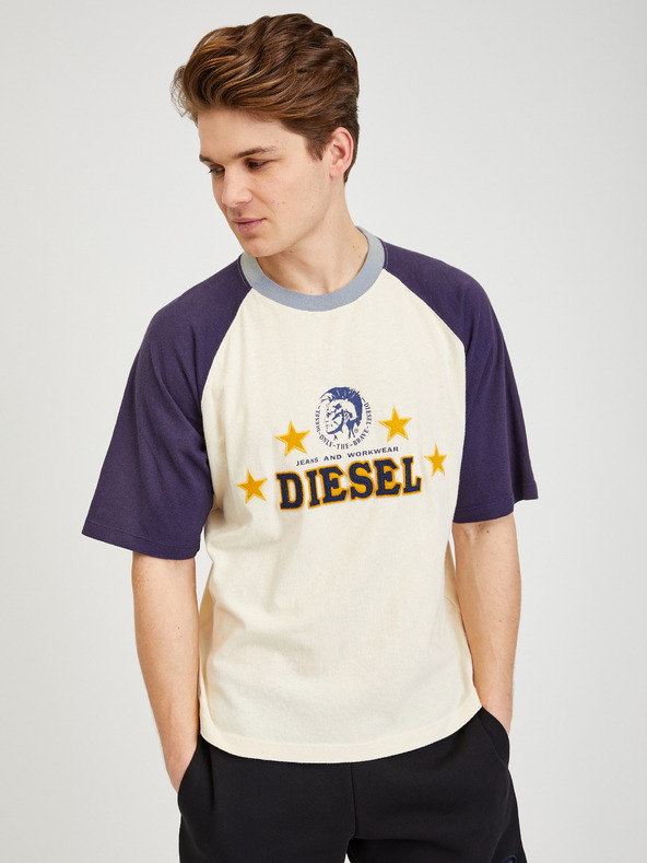 Diesel Tricou pentru bărbați Diesel albastru și galben