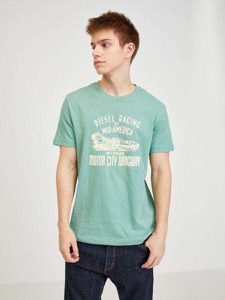 Diesel Tricou verde pentru bărbați Diesel