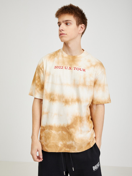 Diesel Tricou batik bej pentru bărbați Diesel