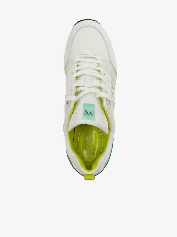 Michael Kors Adidași din piele pentru femei Michael Kors Georgie Trainer Wedge, albi