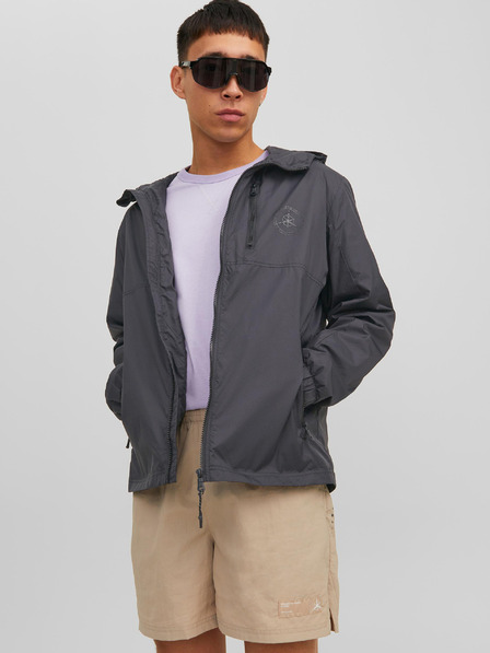 Jack & Jones Jachetă ușoară cu glugă Jack & Jones Filo pentru bărbați, neagră