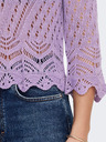 Jacqueline de Yong JDY Pulover crop top cu model violet cu mâneci 3/4