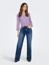 Jacqueline de Yong JDY Pulover crop top cu model violet cu mâneci 3/4