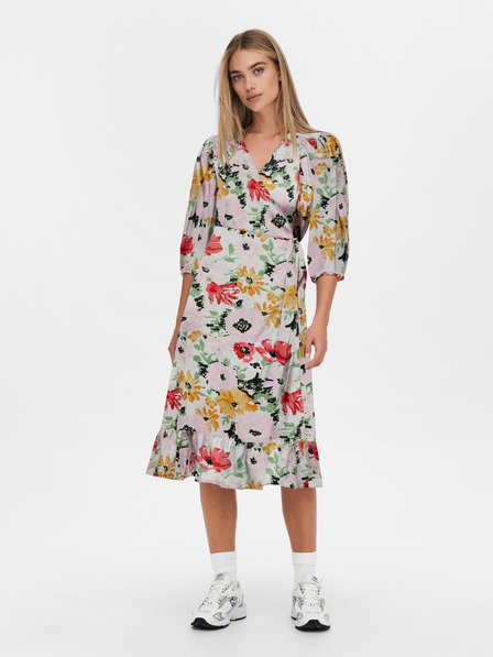ONLY Pulover midi crem cu model pentru femei ONLY Olivia