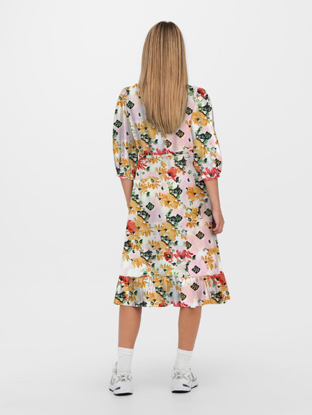 ONLY Pulover midi crem cu model pentru femei ONLY Olivia