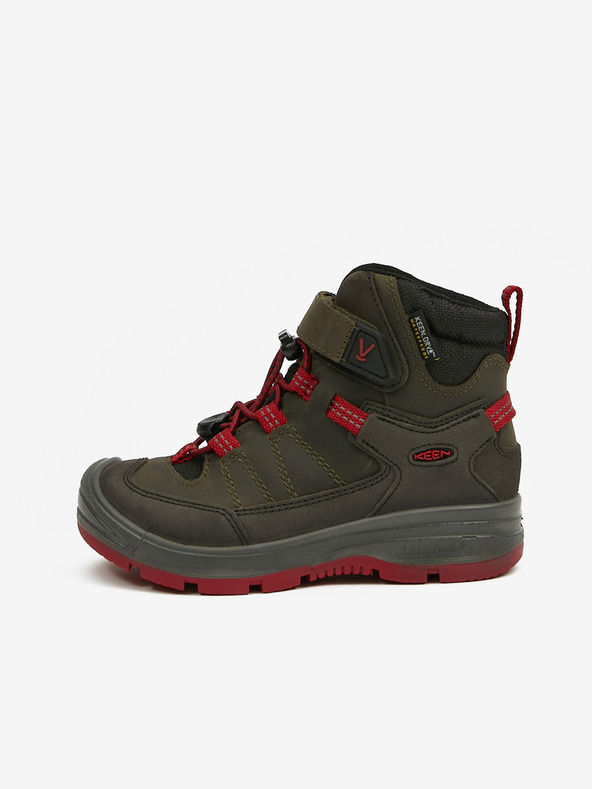 Keen Bocanci din piele pentru exterior pentru fete, kaki Keen Redwood Mid