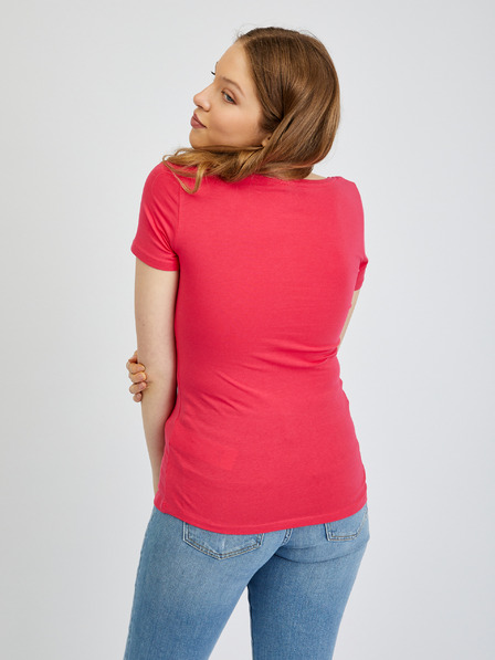 Orsay Tricou de bază roz închis pentru femei ORSAY