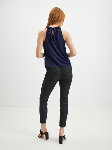 Orsay Top de damă albastru închis din dantelă ORSAY