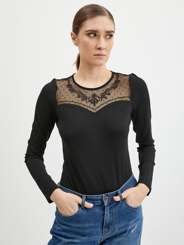Orsay Body de damă negru cu dantelă ORSAY
