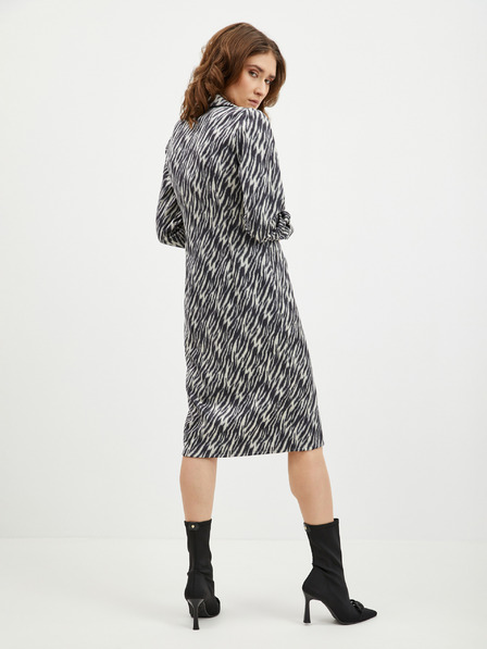 Orsay Rochie cămașă de damă, de culoare bej-negru, cu model, cu finisaj de