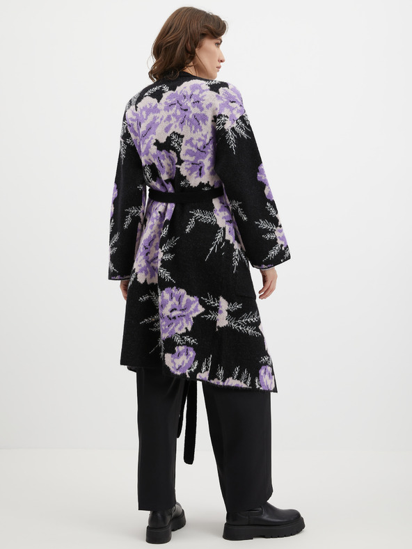Orsay Cardigan floral de damă negru-violet ORSAY