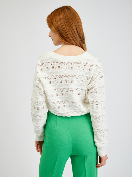 Orsay Cardigan de damă crem cu model ORSAY