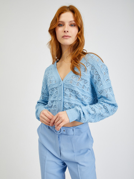 Orsay Cardigan de damă albastru deschis cu model ORSAY