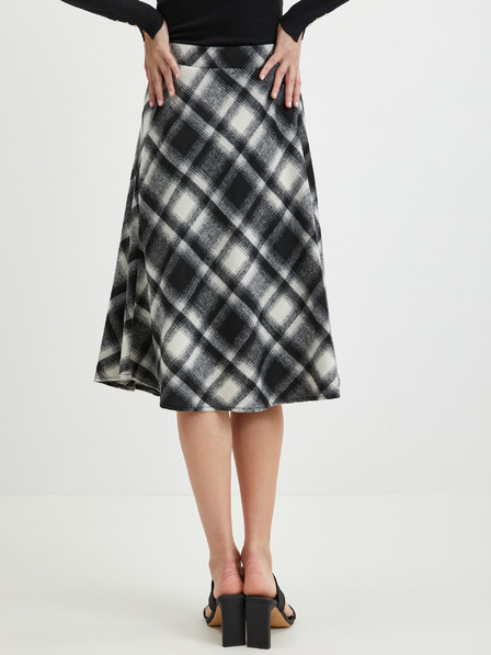 Orsay Fustă neagră pentru femei cu carouri ORSAY