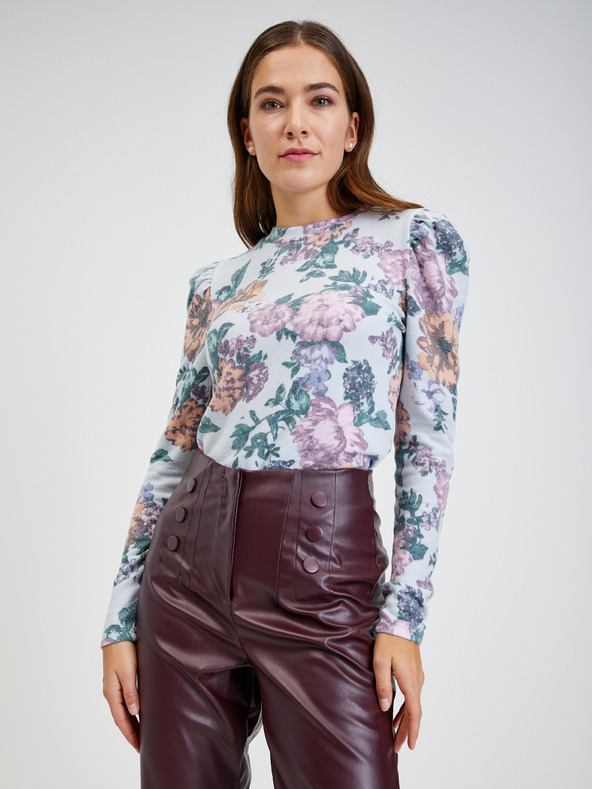 Orsay Pantaloni vișinii din imitație de piele pentru femei ORSAY