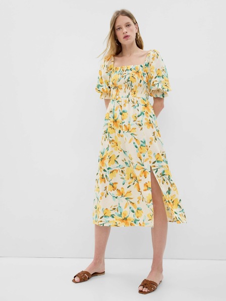 GAP Rochie din in cu flori GAP