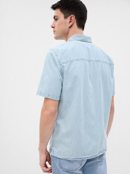 GAP Cămașă chambray cu mânecă scurtă GAP