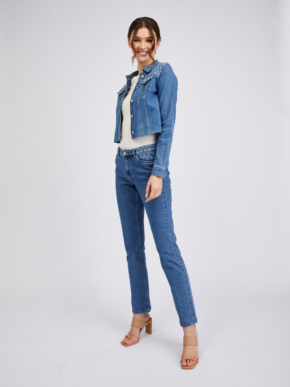 Orsay Jachetă albastră de blugi pentru femei ORSAY