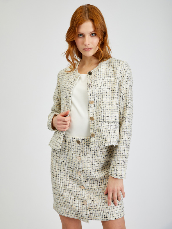 Orsay Jachetă de damă crem cu model ORSAY