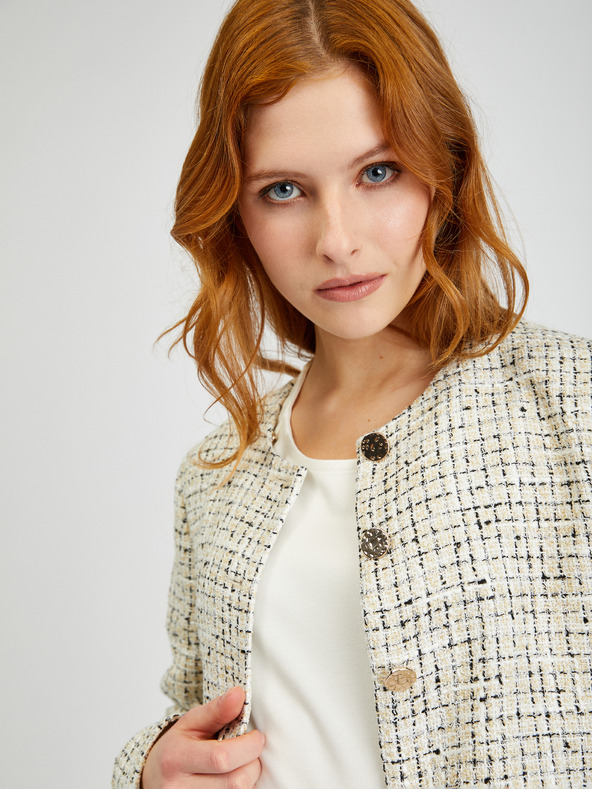 Orsay Jachetă de damă crem cu model ORSAY