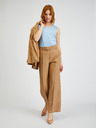 Orsay Pantaloni largi de damă maro cu curea ORSAY