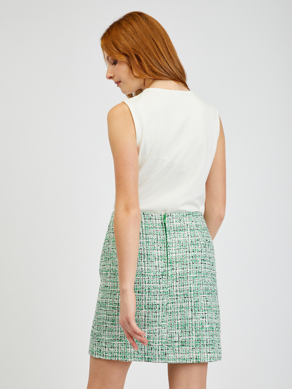 Orsay Fustă de damă verde din tweed ORSAY