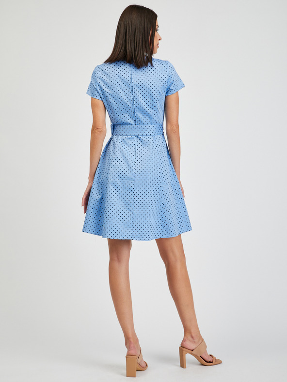 Orsay Rochie albastră cu buline și centură pentru femei ORSAY