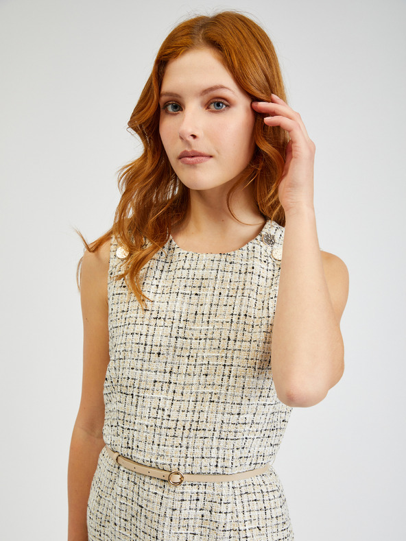 Orsay Rochie de damă crem cu model cu curea ORSAY