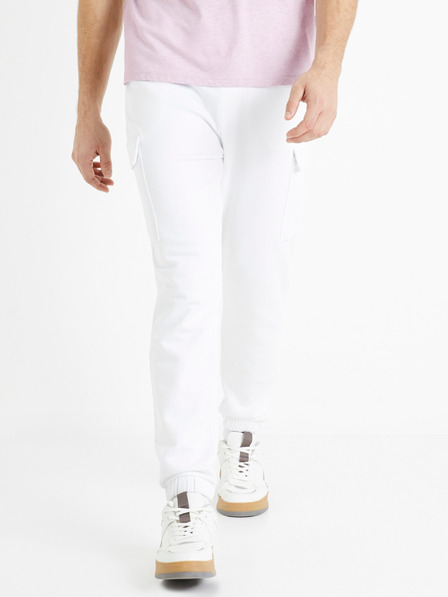 Celio Pantaloni albi pentru bărbați Celio Domonday