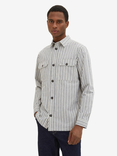 Tom Tailor Cămașă cu dungi gri pentru bărbați Tom Tailor
