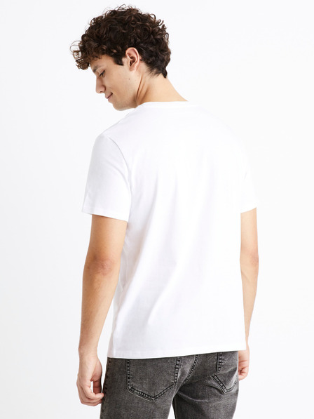 Celio Tricou alb imprimat pentru bărbați Celio Debreaki