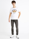 Celio Tricou alb imprimat pentru bărbați Celio Debreaki