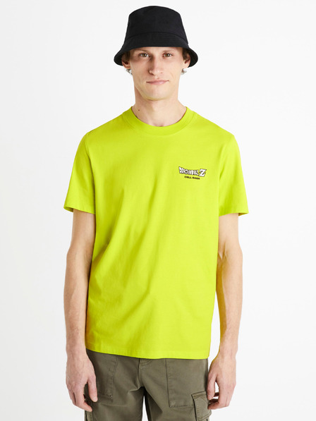 Celio Tricou galben neon pentru bărbați Celio Dragon Ball Z