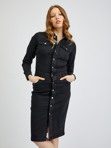 Orsay Rochie de damă neagră din denim ORSAY