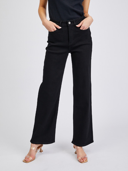 Orsay Jeans wide leg negri pentru femei ORSAY