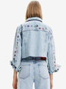 Desigual Jachetă din denim pentru femei Desigual Soho albastru deschis