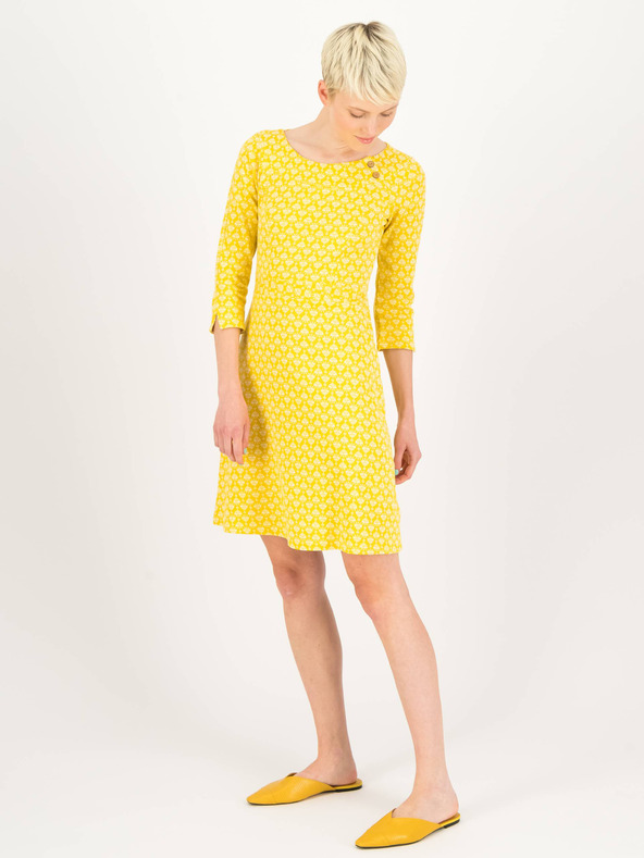 Blutsgeschwister Rochie galbenă cu model pentru femei Blutsgeschwister