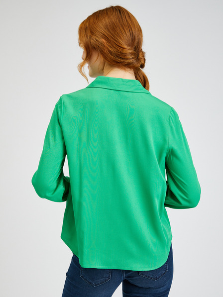 Orsay Bluză damă verde din satin ORSAY