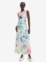 Desigual Rochie albă cu model pentru femei Desigual Avinyon