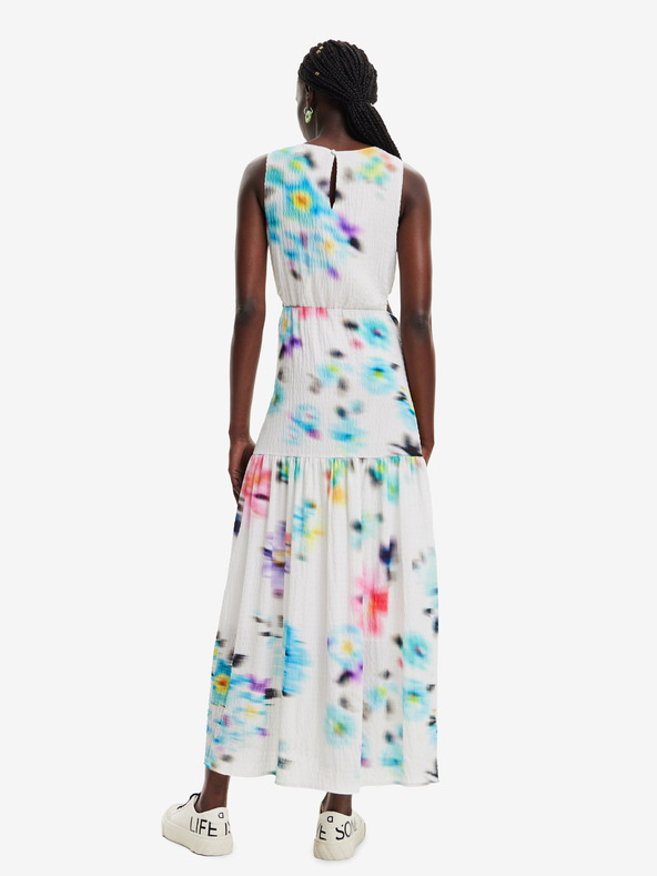 Desigual Rochie albă cu model pentru femei Desigual Avinyon