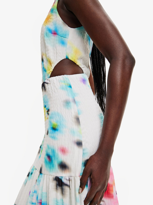 Desigual Rochie albă cu model pentru femei Desigual Avinyon