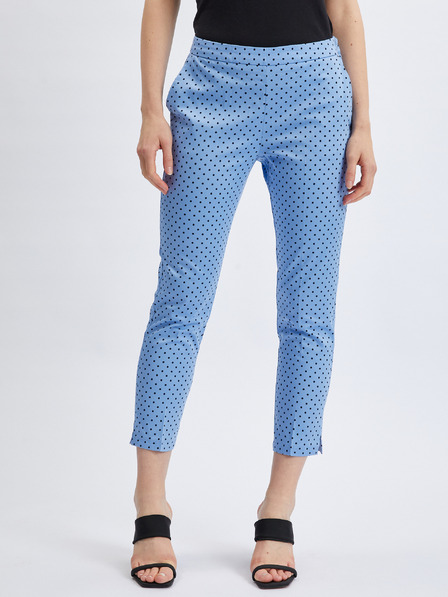 Orsay Pantaloni trei sferturi de damă albaștri cu buline ORSAY
