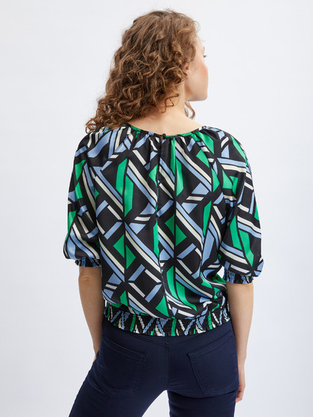 Orsay Bluză de damă cu model negru-verde ORSAY