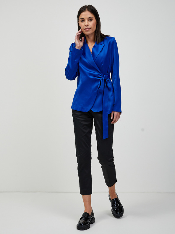 Orsay Sacou din satin albastru închis cu cordon ORSAY
