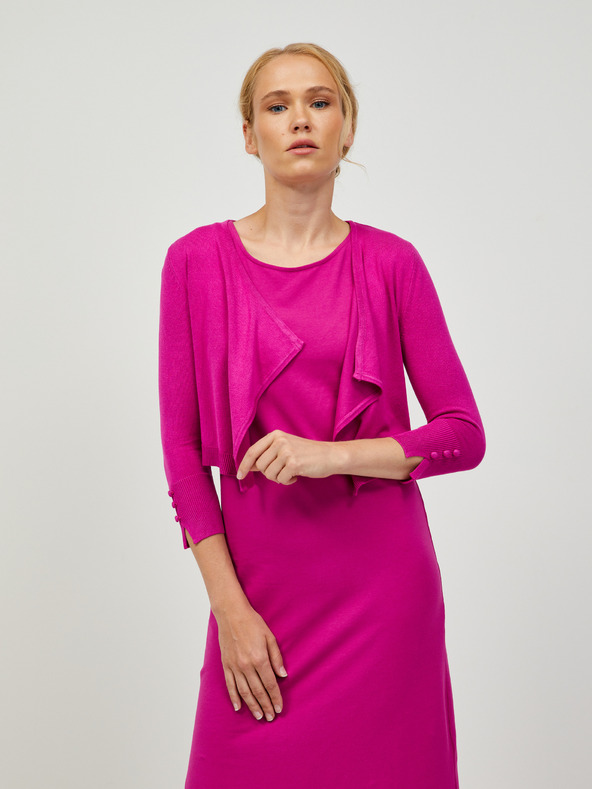 Orsay Cardigan scurt roz închis cu mâneci 3/4 ORSAY