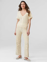 Orsay Pantaloni largi bej cu nervuri ORSAY