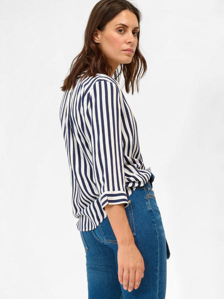 Orsay Bluză în dungi alb-albastru cu mâneci trei sferturi ORSAY