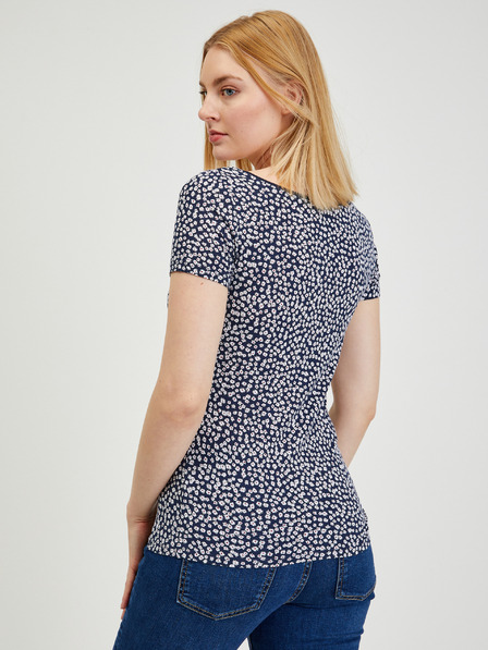 Orsay Tricou floral de damă albastru închis ORSAY