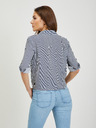 Orsay Cămașă de damă în dungi alb-albastru cu nod ORSAY